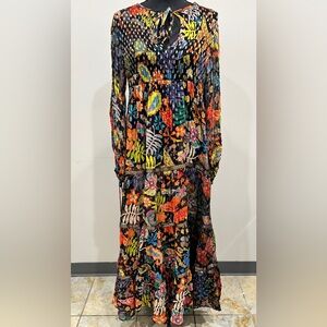 RIXO, New, Multi-Colored, Dress lined at the torso, ties at the wrist.